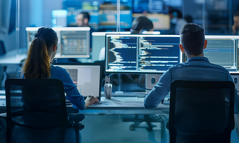 equipos informáticos en la oficina