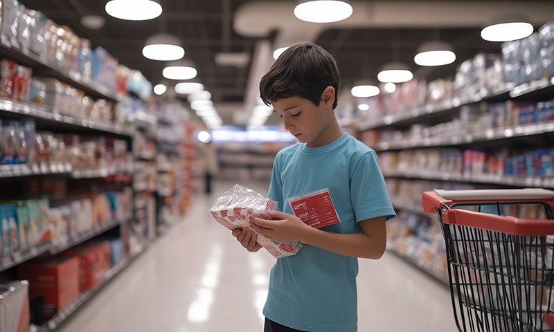 iluminación supermercado