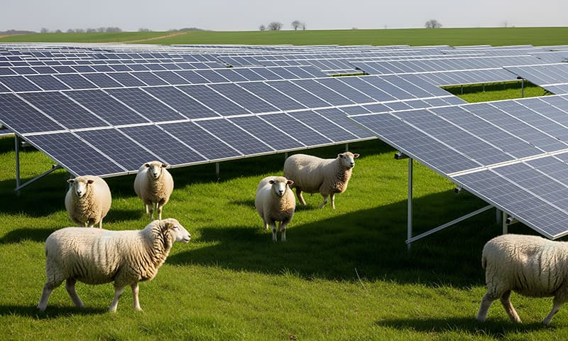 explotación extensiva con placas solares